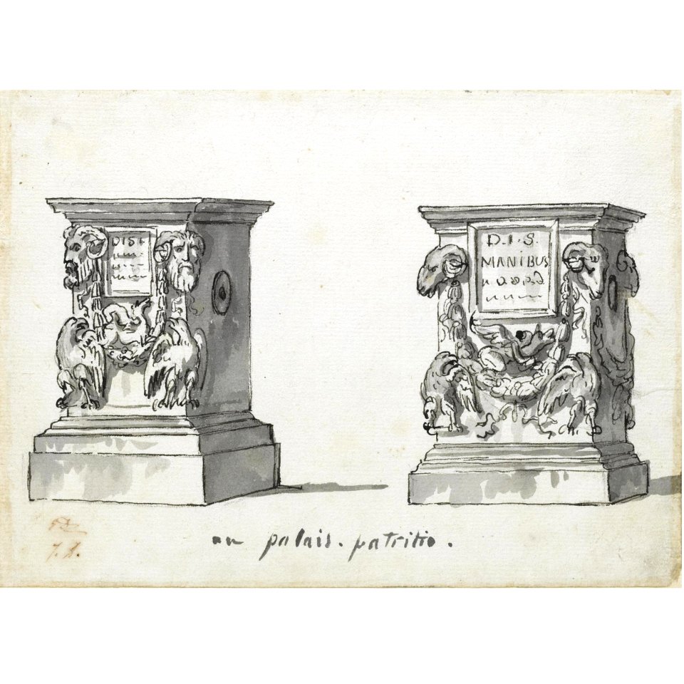 David - two roman altars with the epitaphs, lot.206