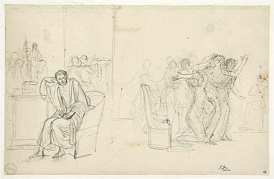 David - Étude pour Les Licteurs rapportent à Brutus les corps de ses fils, NI-517-01