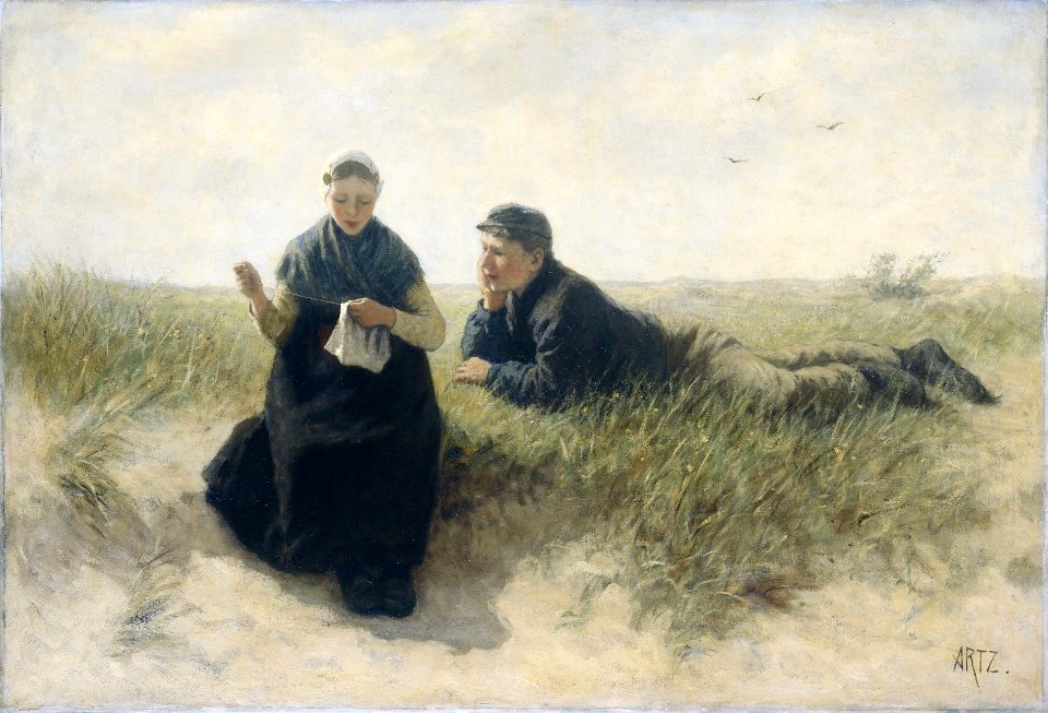 David Adolph Constant Artz - Jongen en meisje in het duin