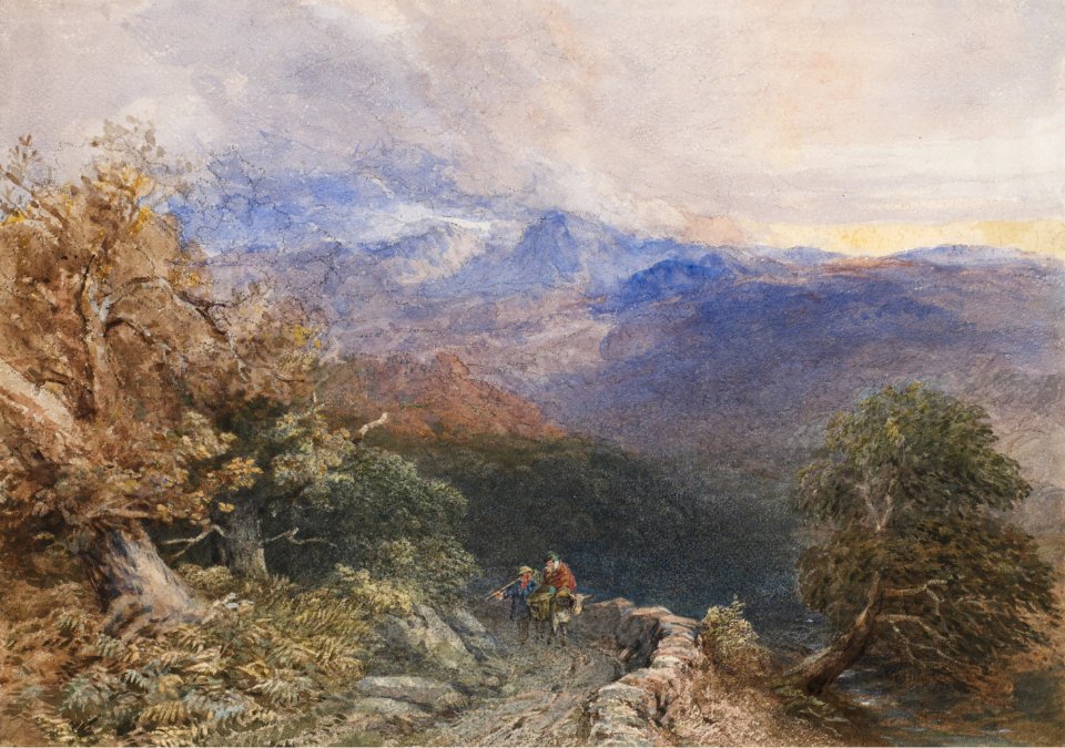 David Cox (II) - Travellers on a Highland Road
