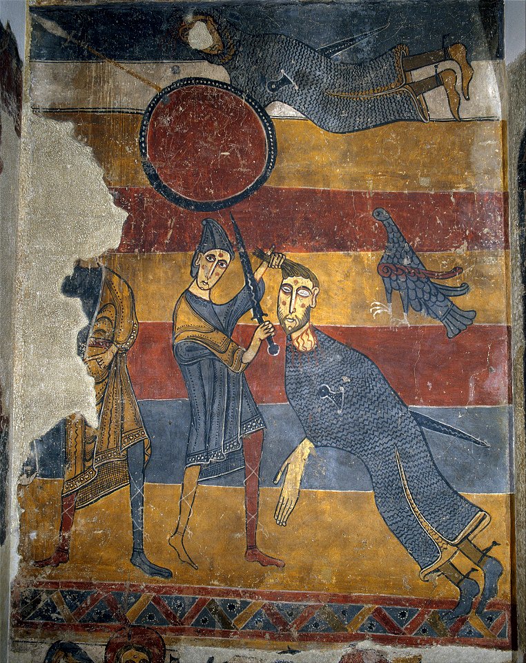 David and Goliath from Santa Maria de Taüll - Google Art Project