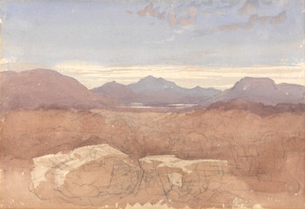 David Cox - A Mountainous View, North Wales - Google Art Project