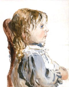 David Cox - Girl in a Pinafore - Google Art Project