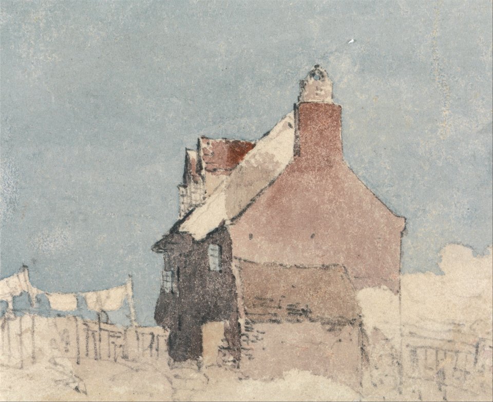 David Cox - Cottage at Northfleet, Kent - Google Art Project