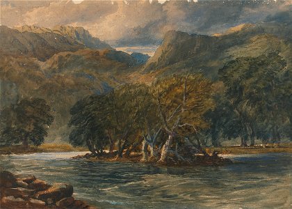 David Cox - On the Conway River, North Wales - Google Art Project