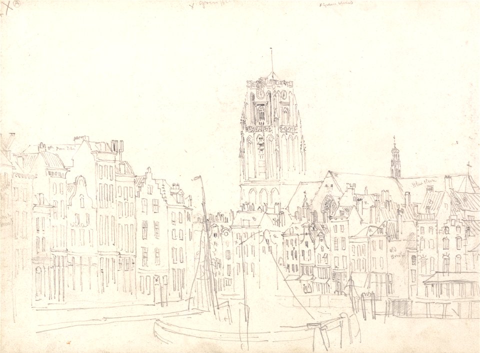 David Cox - Rotterdam- The Church of St. Lawrence - Google Art Project