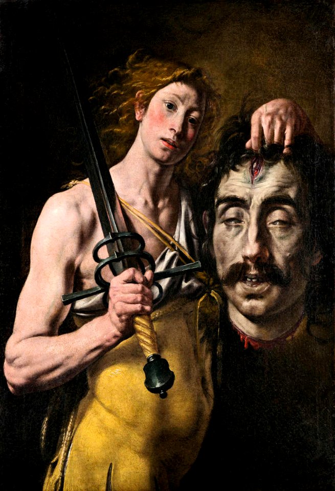 David con la testa di Golia - Tanzio da Varallo. Free illustration for personal and commercial use.