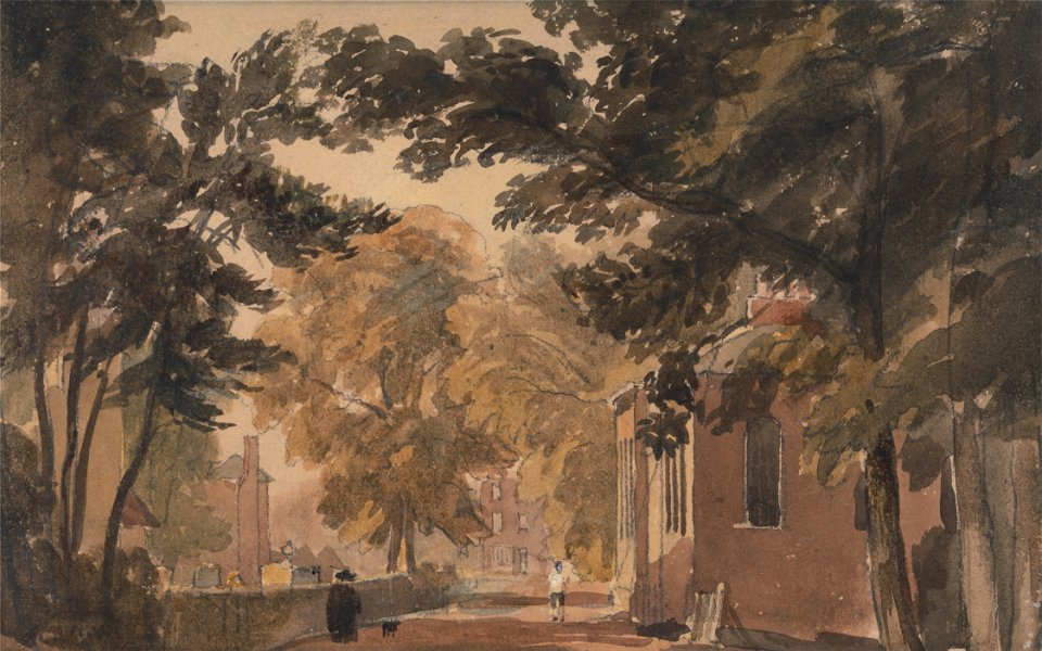 David Cox - A Street in Harborne - Google Art Project