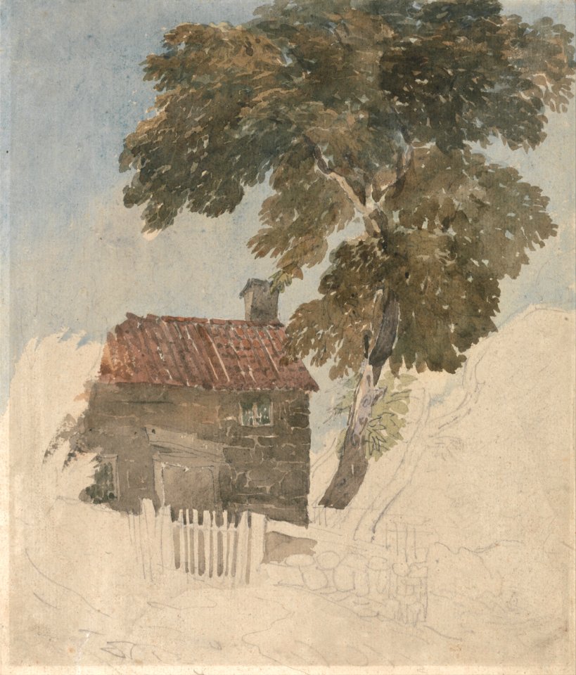 David Cox - Cottage and Trees - Google Art Project