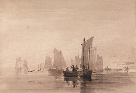 David Cox - Fishing off Hastings - Google Art Project