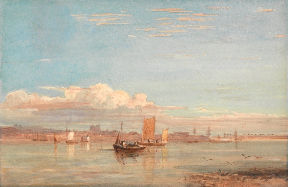 David Cox - Greenwich Hospital from Woolwich Reach - Google Art Project