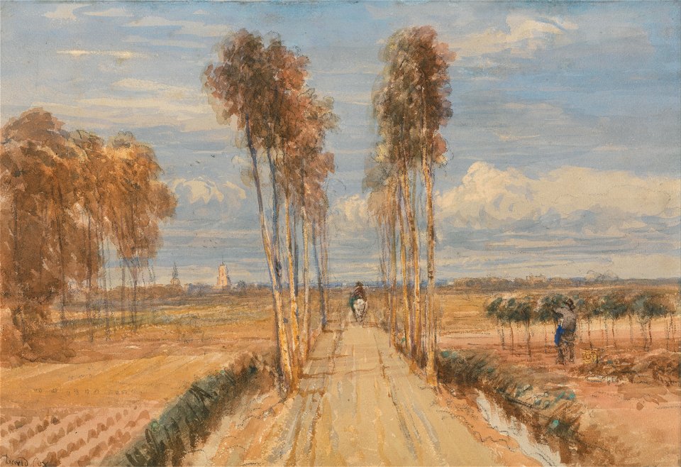 David Cox - The Poplar Avenue, after Hobbema - Google Art Project