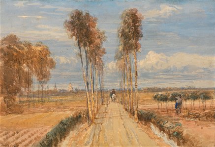 David Cox - The Poplar Avenue, after Hobbema - Google Art Project