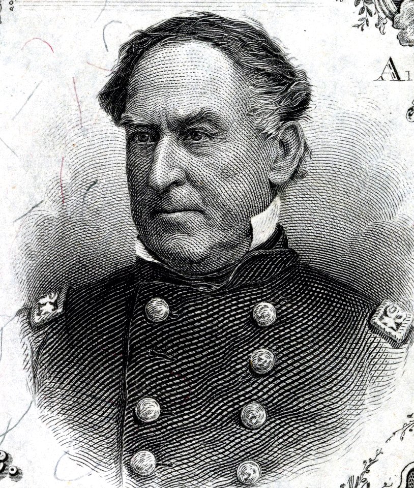 David Glasgow Farragut (Engraved Portrait). Free illustration for personal and commercial use.