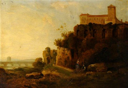 David Cox the elder (1783-1859) (attributed to) - Fortress on a Rock - 744024 - National Trust
