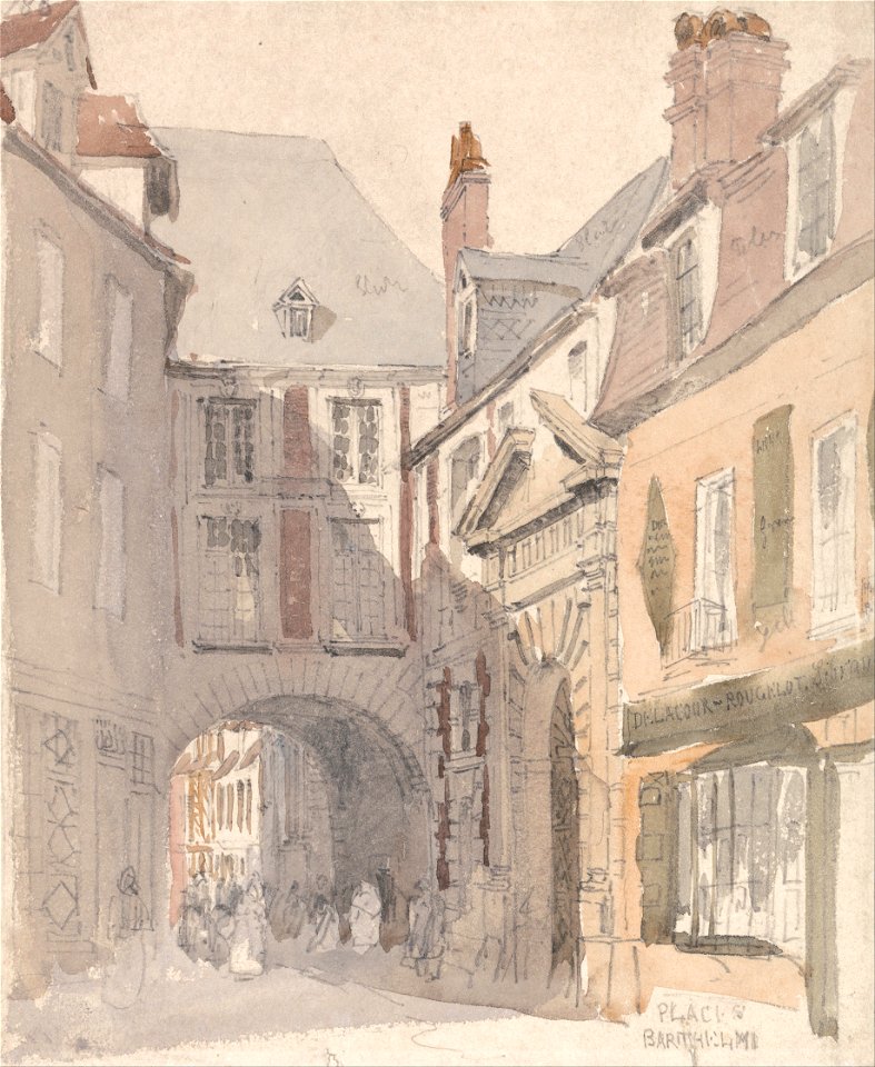 David Cox - Place St. Barthélemy, Rouen - Google Art Project