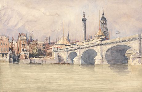 David Cox - The Opening of the New London Bridge - Google Art Project