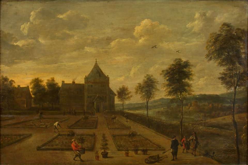 David II Teniers - A Garden in front of a Country Seat - KMSsp261 - Statens Museum for Kunst