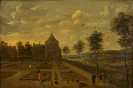 David II Teniers - A Garden in front of a Country Seat - KMSsp261 - Statens Museum for Kunst