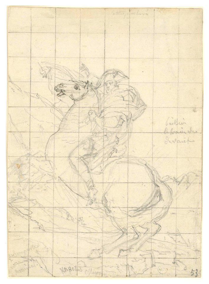 David etude pour le Bonaparte musée Fabre 2