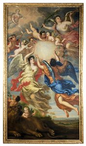David Klöcker Ehrenstrahl - Allegori över konung Karl XI-s och drottning Ulrika Eleonoras förmälning - NMDrh 127 - Nationalmuseum