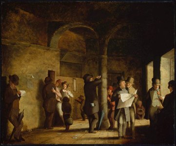 David Gilmour Blythe - In the Pittsburgh Post Office - 46.849 - Museum of Fine Arts