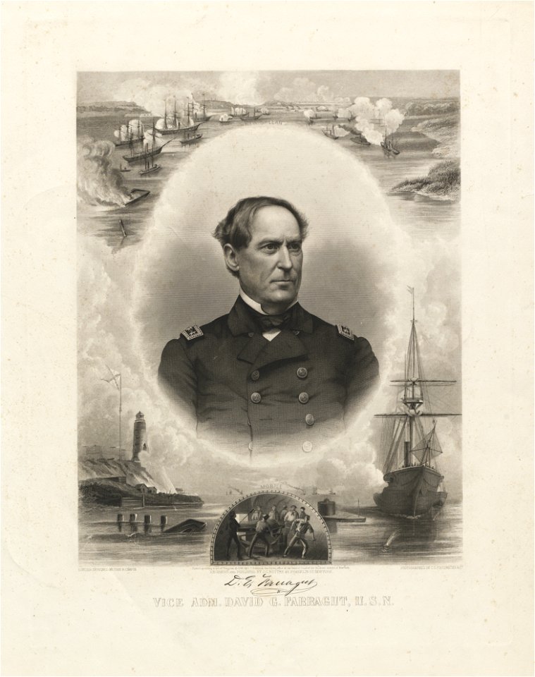 David G. Farragut by John Chester Buttre after Charles DeForest Fredricks, 1865, engraving on paper, from the National Portrait Gallery - NPG-NPG 2008 122Farragut-000002