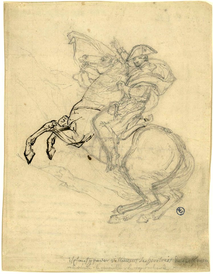 David etude pour le Bonaparte musée Fabre 1