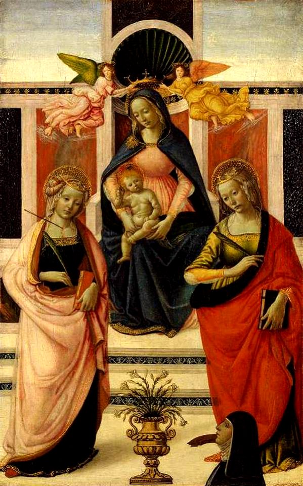 David ghirlandaio, madonna tra le sante orsola e caterina d'alessandria