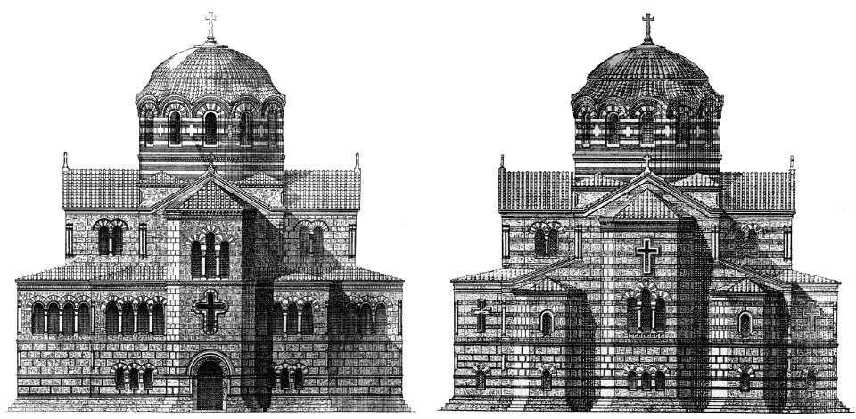 David Grimm, Chersonesos cathedral E,W 1859