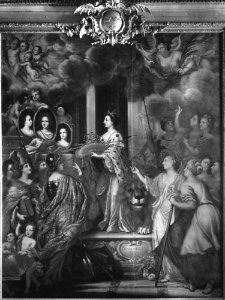 David Klöcker Ehrenstrahl - Allegori över rikets befästande genom tronarvingar - NMDrh 129 - Nationalmuseum