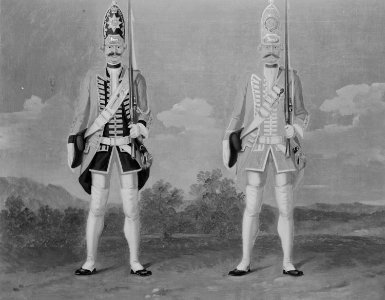 David Morier (1705^-70) - Grenadiers, Foot Guards and Infantry Regiment 2B Krough - RCIN 406862 - Royal Collection