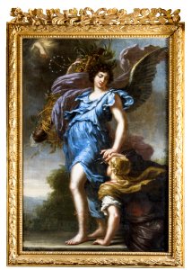 David Klöcker Ehrenstrahl - Konung Karl XI-s skyddsängel. Allegori - NMDrh 28 - Nationalmuseum