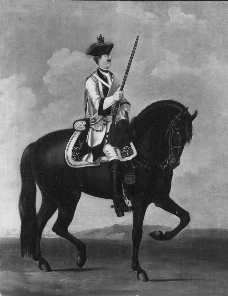 David Morier (1705^-70) - Private, Regiment of Horse Gräfendorff - RCIN 406832 - Royal Collection