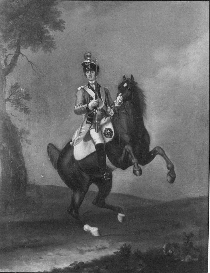 David Morier (1705^-70) - Private, 21st Light Dragoons (Royal Foresters) - RCIN 406843 - Royal Collection