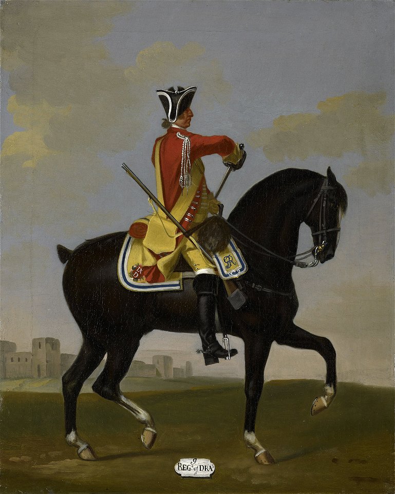 David Morier (1705^-70) - Private, 9th Dragoons, 1751 - RCIN 405601 - Royal Collection
