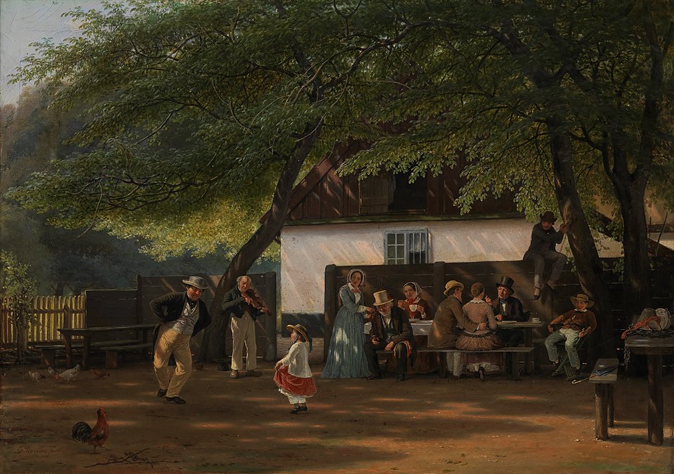 David Monies - A Coffee Party at a Gamekeeper's House - KMS740 - Statens Museum for Kunst
