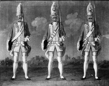 David Morier (1705^-70) - Grenadiers, Infantry Regiments 7A Wangenheim, 5A Grote and 6B Soubiron - RCIN 406836 - Royal Collection