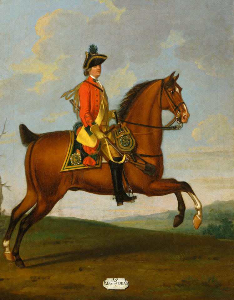 David Morier (1705^-70) - Private, 15th (The Duke of Cumberland's) Dragoons - RCIN 400724 - Royal Collection