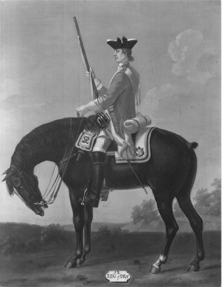 David Morier (1705^-70) - Private, 12th Dragoons, 1751 - RCIN 401508 - Royal Collection