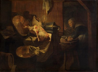 David Rijckaert (III) - Old woman in the pantry