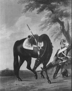 David Morier (1705^-70) - Private, Regiment of Dragoons Trips von Bergh (^) (Dutch) - RCIN 406851 - Royal Collection