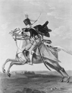 David Morier (1705^-70) - Private, Regiment of Hussars Paul Anton Esterhazy - RCIN 406834 - Royal Collection