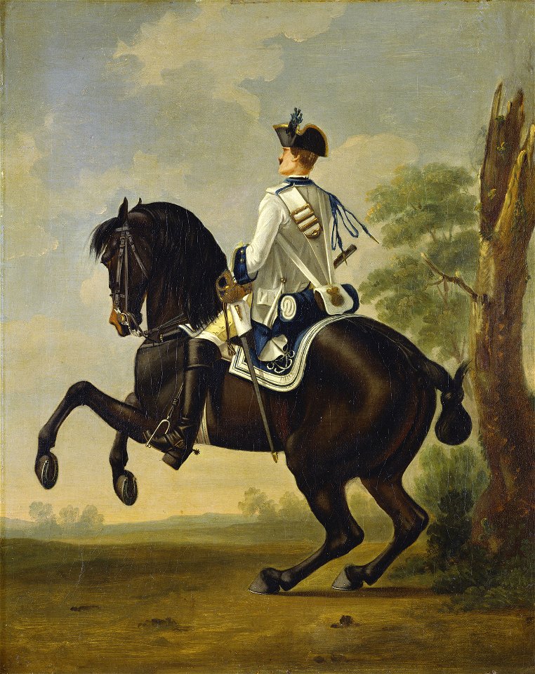 David Morier (1705^-70) - Private, Regiment of Horse 'Prinz Maximilian' - RCIN 406839 - Royal Collection