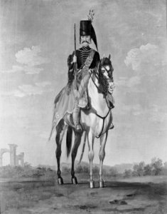David Morier (1705^-70) - Private, Regiment of Hussars Beleznay or Ghilany - RCIN 404292 - Royal Collection