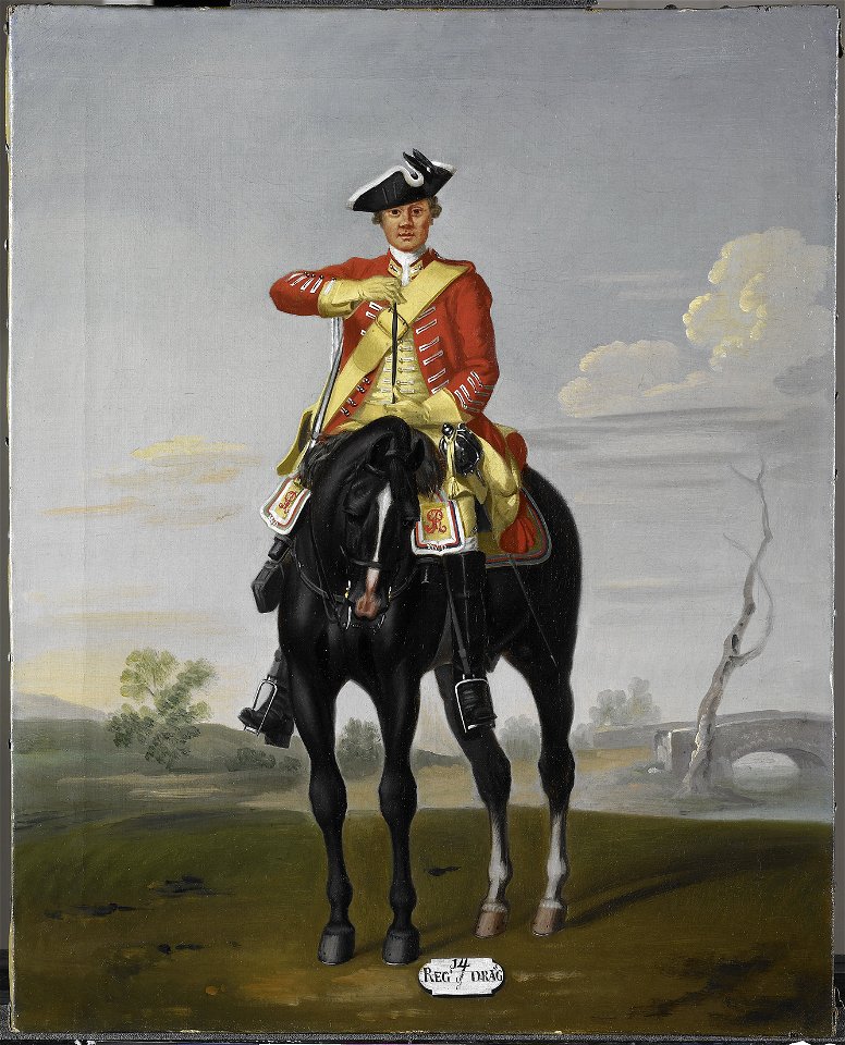 David Morier (1705^-70) - Private, 14th Dragoons, 1751 - RCIN 401506 - Royal Collection