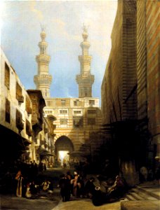 David Roberts - A View in Cairo - WGA19627. Free illustration for personal and commercial use.