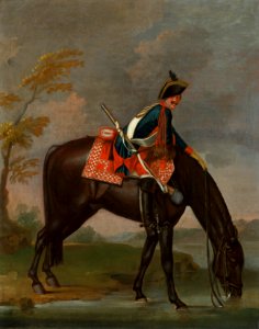 David Morier (1705^-70) - Private, Regiment of Dragoons König - RCIN 406823 - Royal Collection