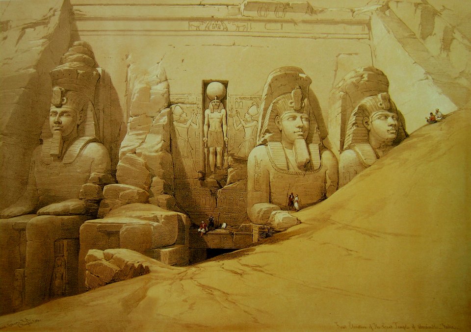 David Roberts Aboo Simbel. Free illustration for personal and commercial use.