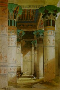 David Roberts Isis Temple Philae. Free illustration for personal and commercial use.